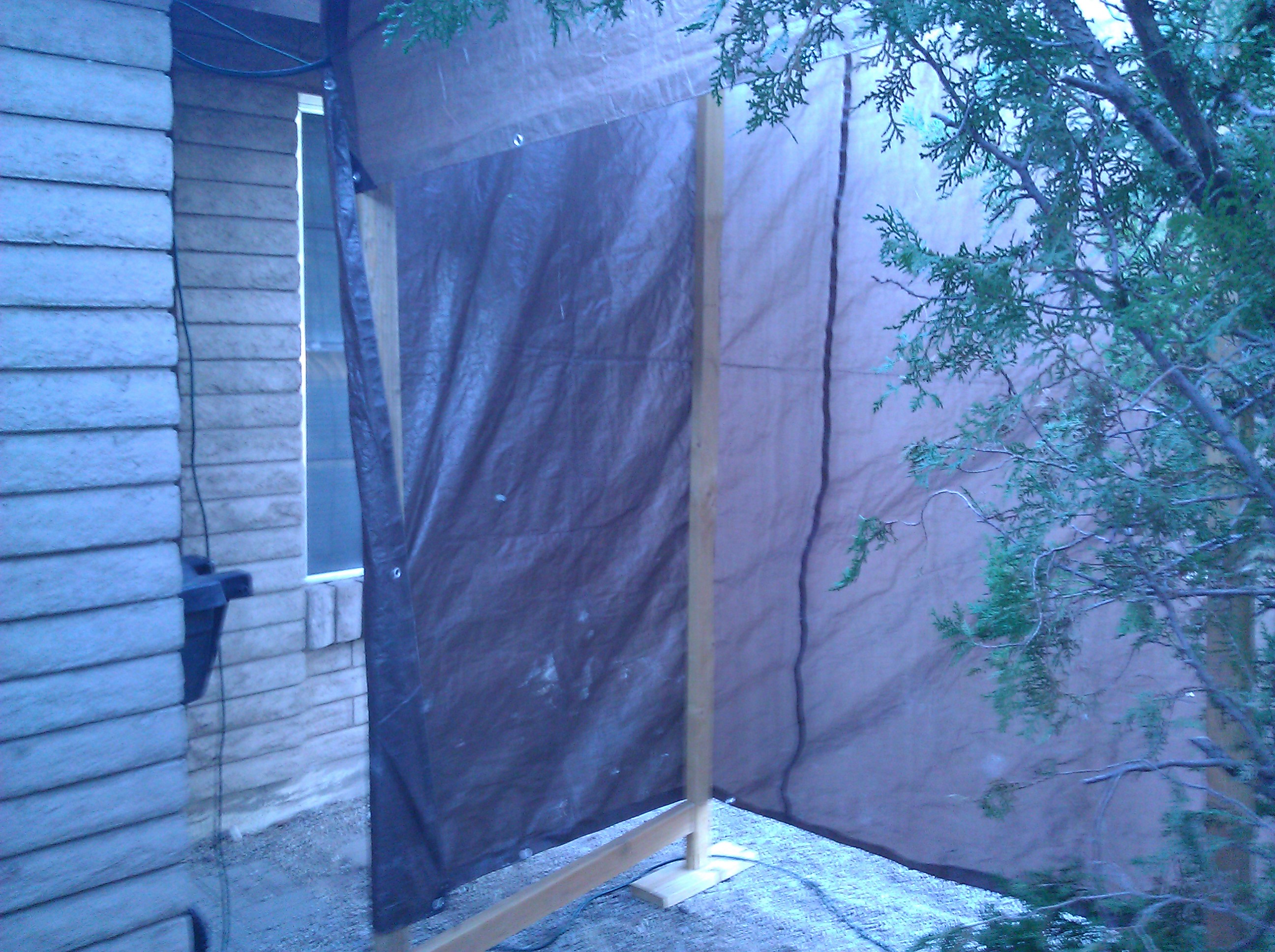 Daylight: FCG frame with tarp backing