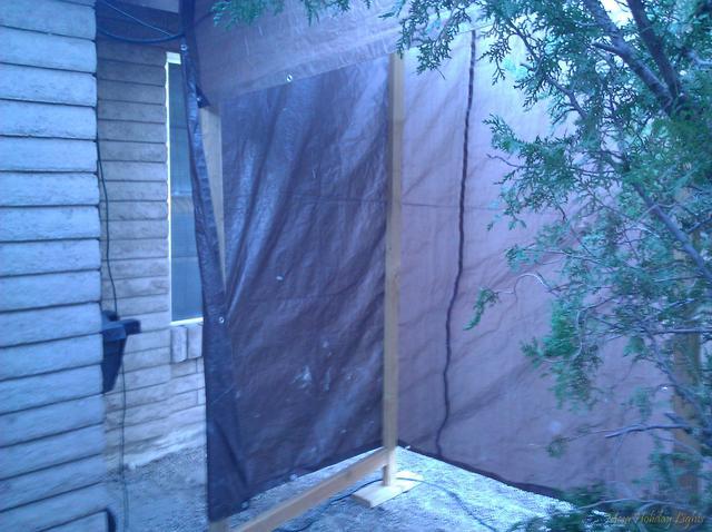 Daylight: FCG frame with tarp backing