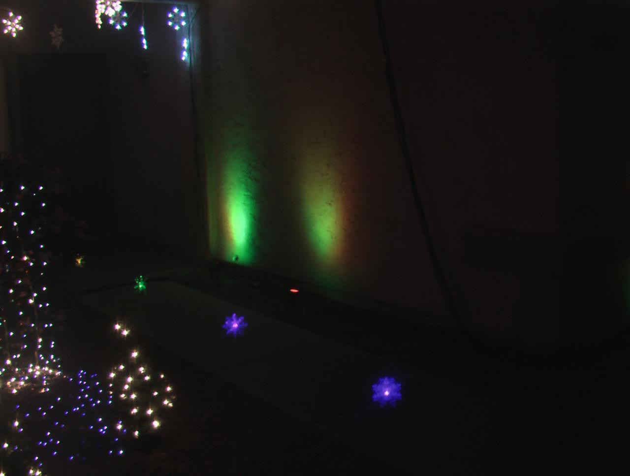 LED Flood lights on house