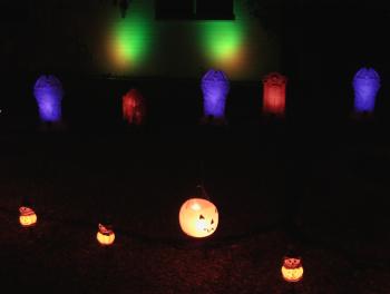 Pumpkins and Tombstones Left